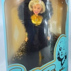 Classic Hollywood Doll with Black and Gold Outfit